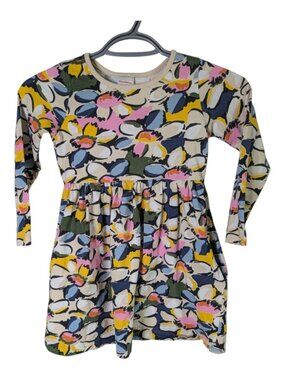 Hanna Andersson Elizabeth Playdress Multi Floral Size 5 Fit & Flare Long Sleeve